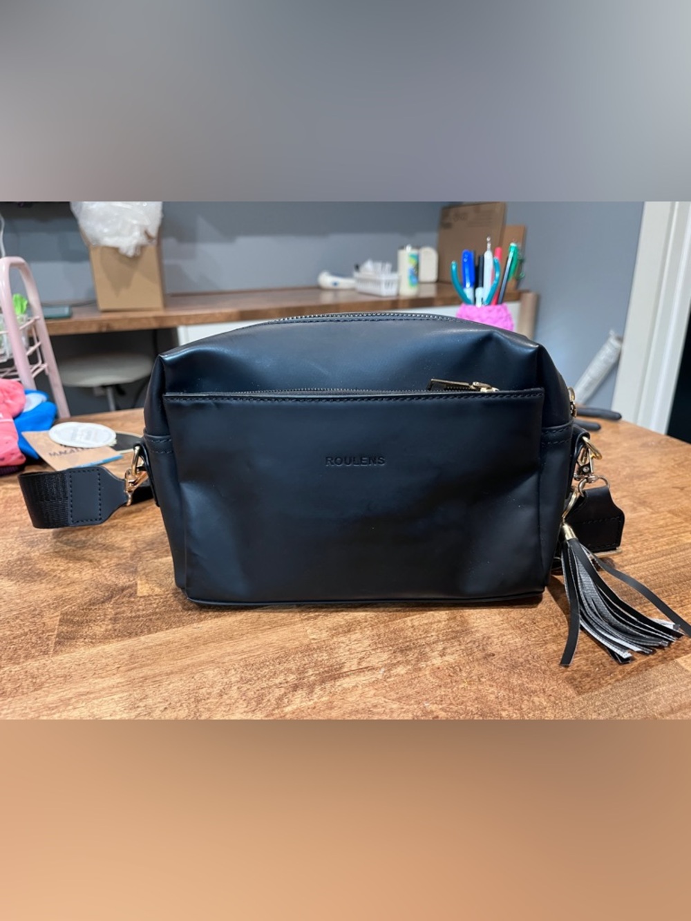 Roulens Triple Zip Crossbody Purse
